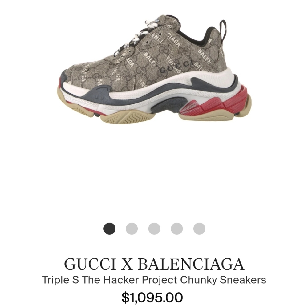 Gucci×Balenciaga Hacker Project Triple S Trainer Sneakers was listed TheRealreal